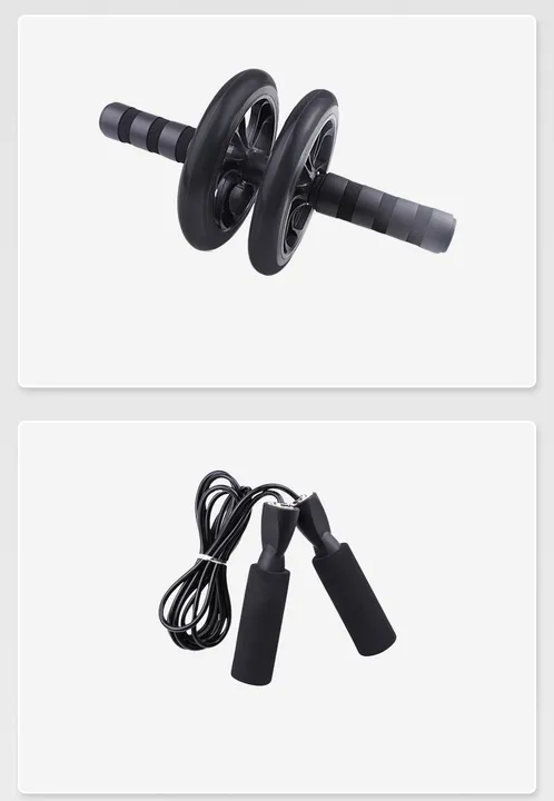 مجموعة أسطوانة جديدة 6 في 1 دفع عجلة البطن . New 6-in-1 Roller Set Double-Wheeled Abdominal