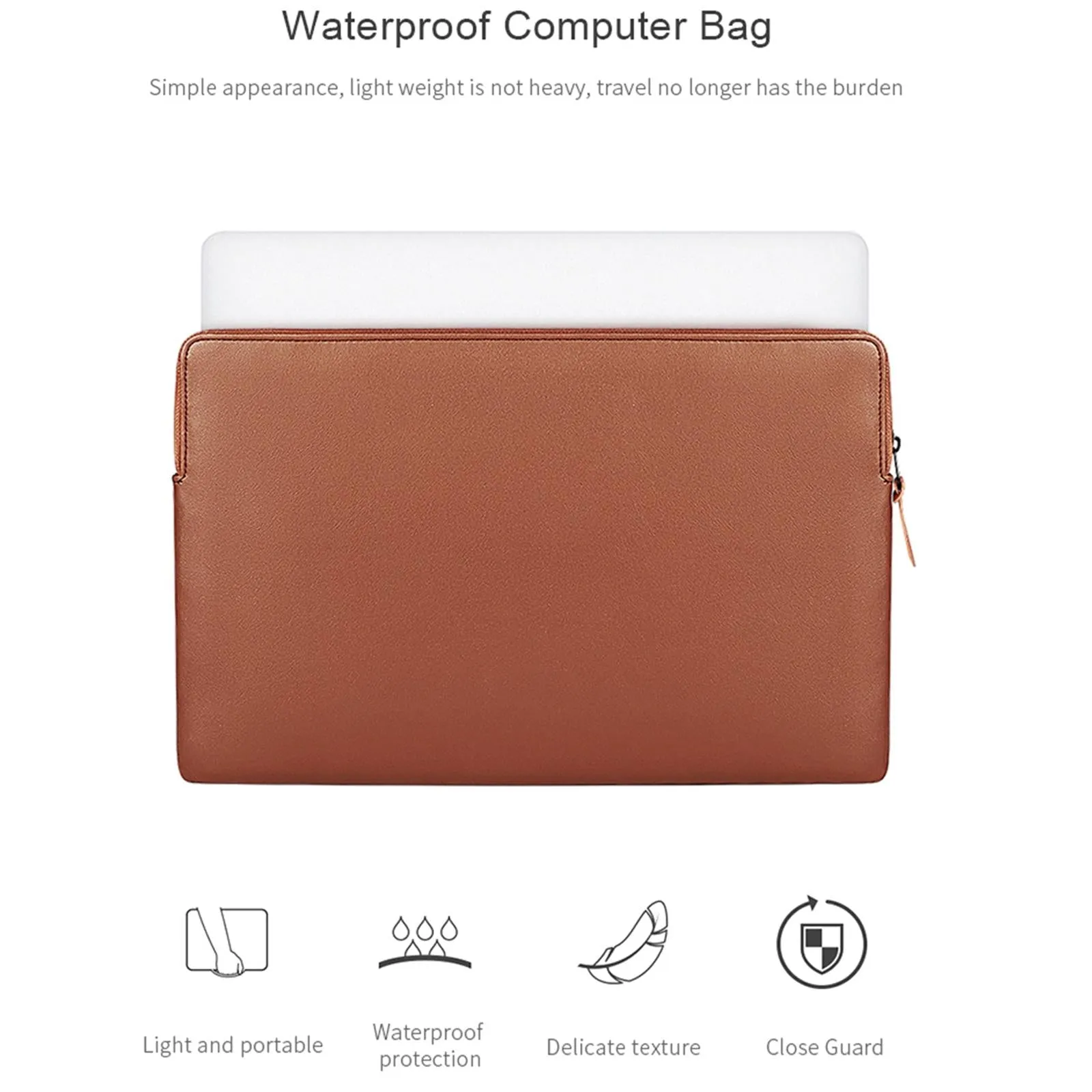 13.3 Inch Thin and Light Laptop Liner Bag with Pu Material