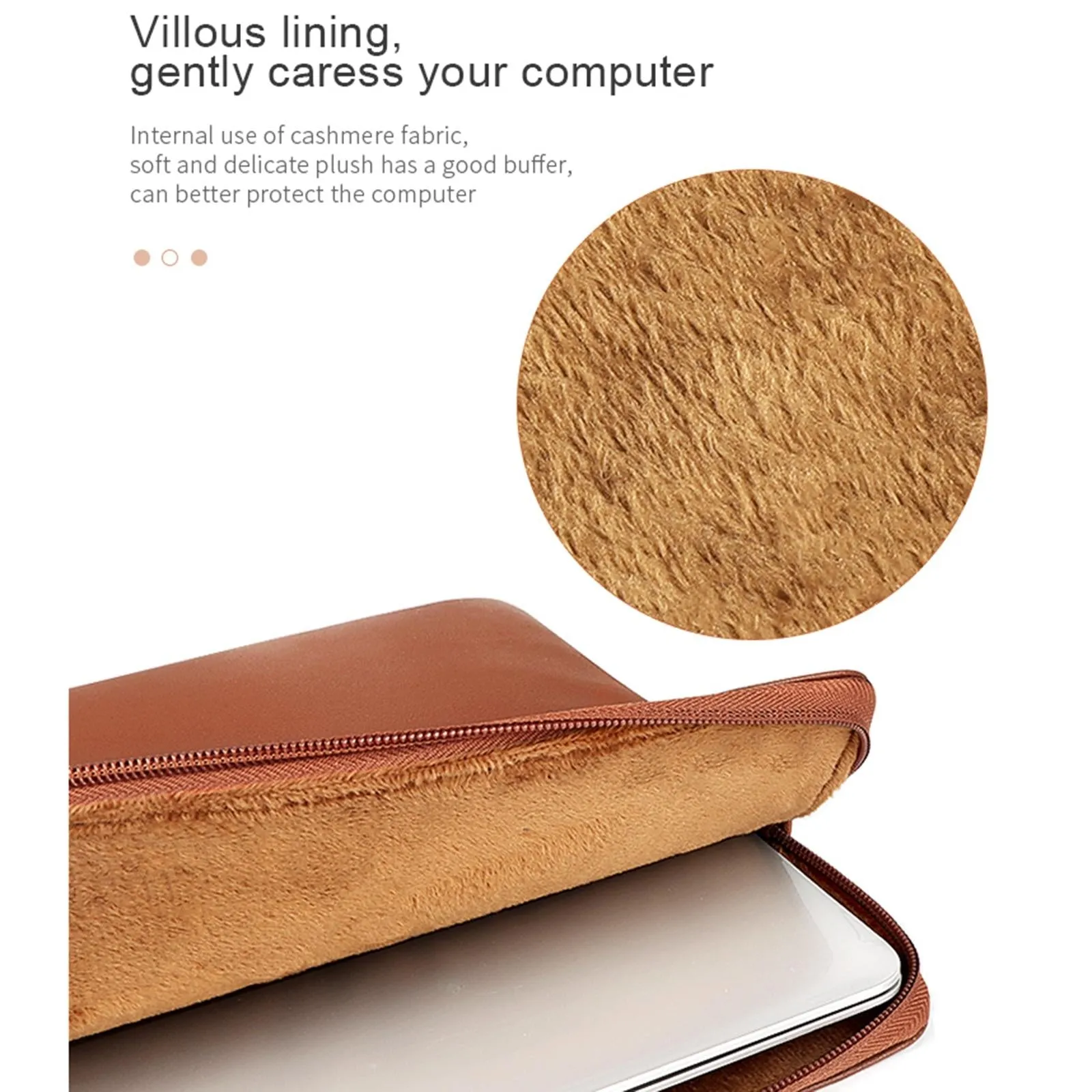 14.1-15.4 Inch Thin and Light Laptop Liner Bag with Pu Material