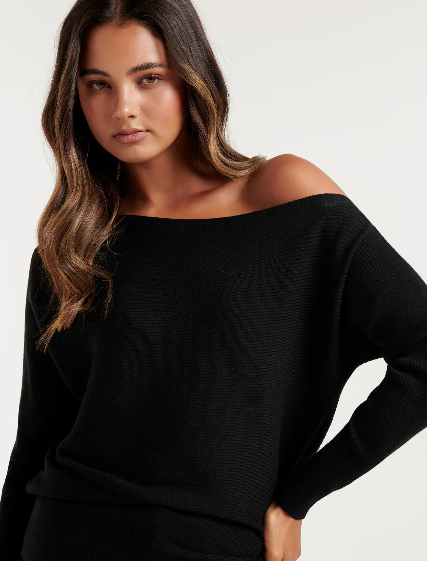 Ali Tipped Shoulder Knit Jumper