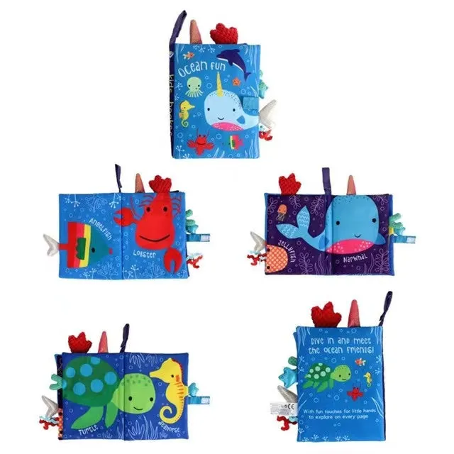 Animal Tearing Tail Baby Early Learning Cloth Books Education