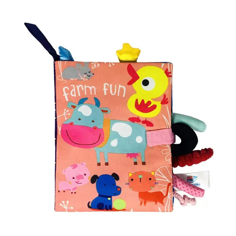 Animal Tearing Tail Baby Early Learning Cloth Books Education