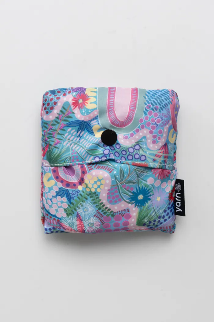 Caitlyn Davies-Plummer Artist Collection rPET Reusable Fold-Up Shopping Bag (3 Pack) with Drawstring Bag