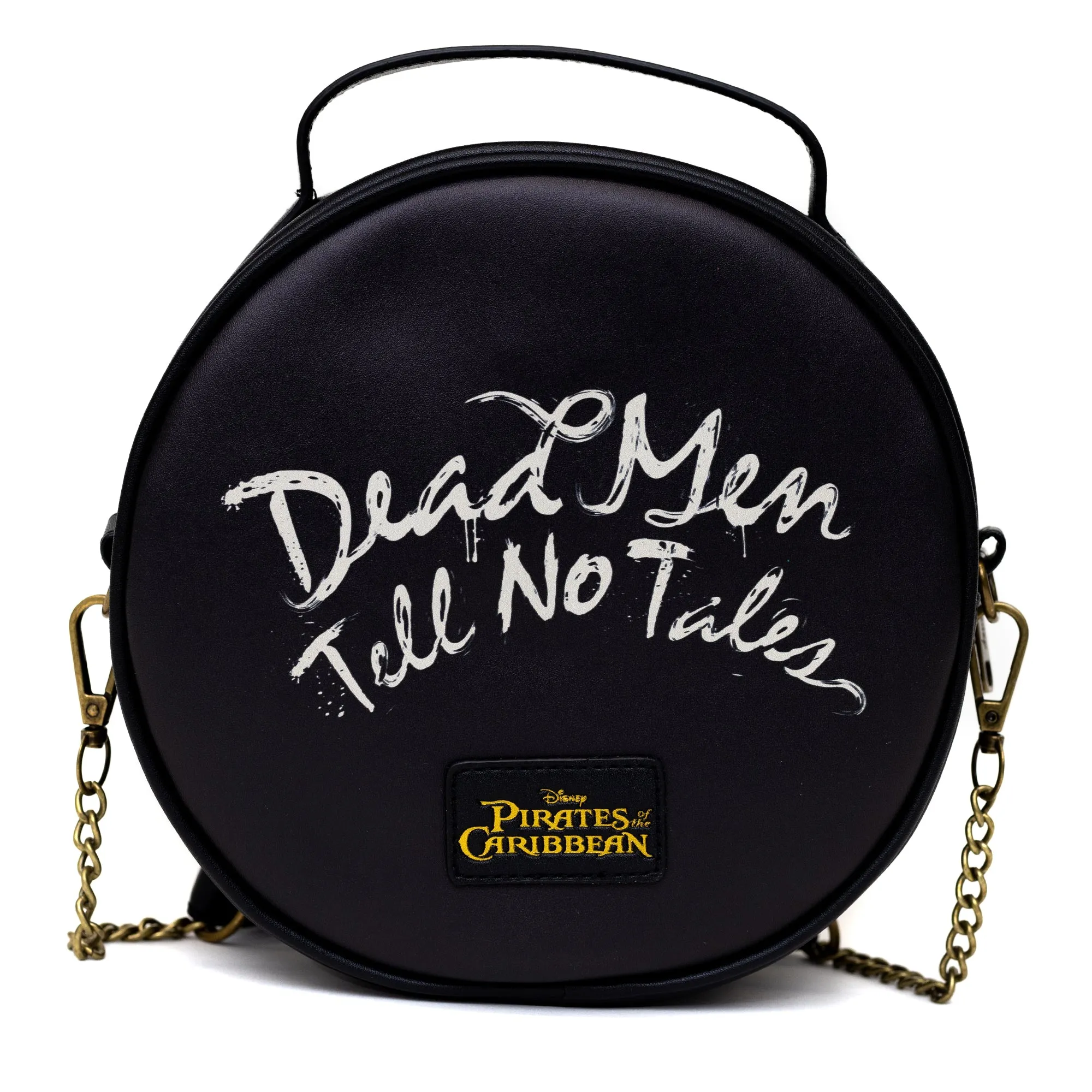 Disney Bag, Cross Body, Round, Pirates of the Caribbean Dead Men Tell No Tales Aztec Coin, Vegan Leather