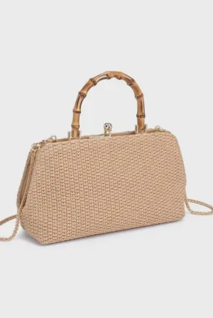 Lucy Straw Crossbody Clutch