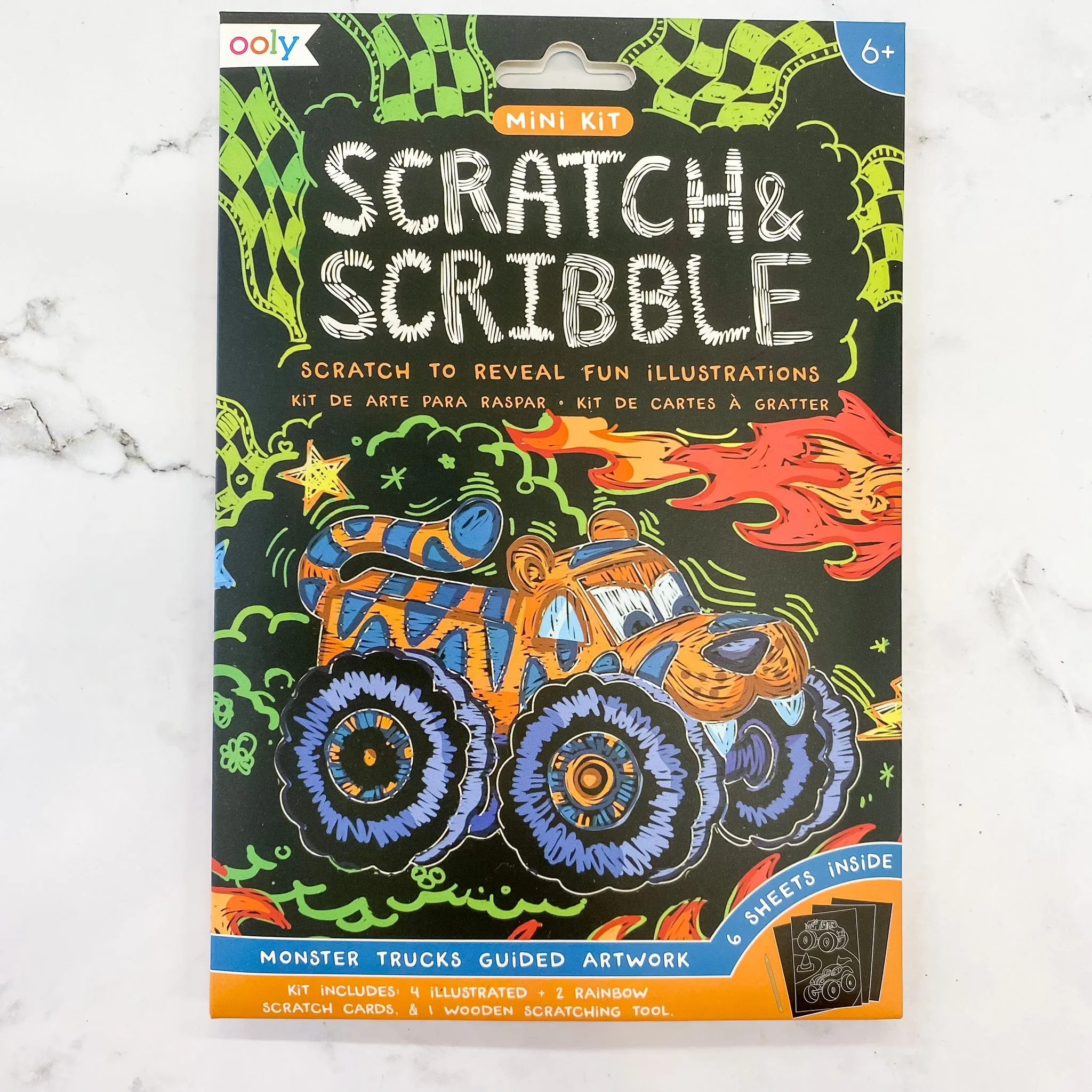 Mini Scratch and Scribble Art Kit: Monster Truck by OOLY