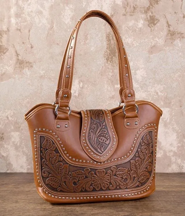 Montana West Tooling Concealed Carry Collection - Brown