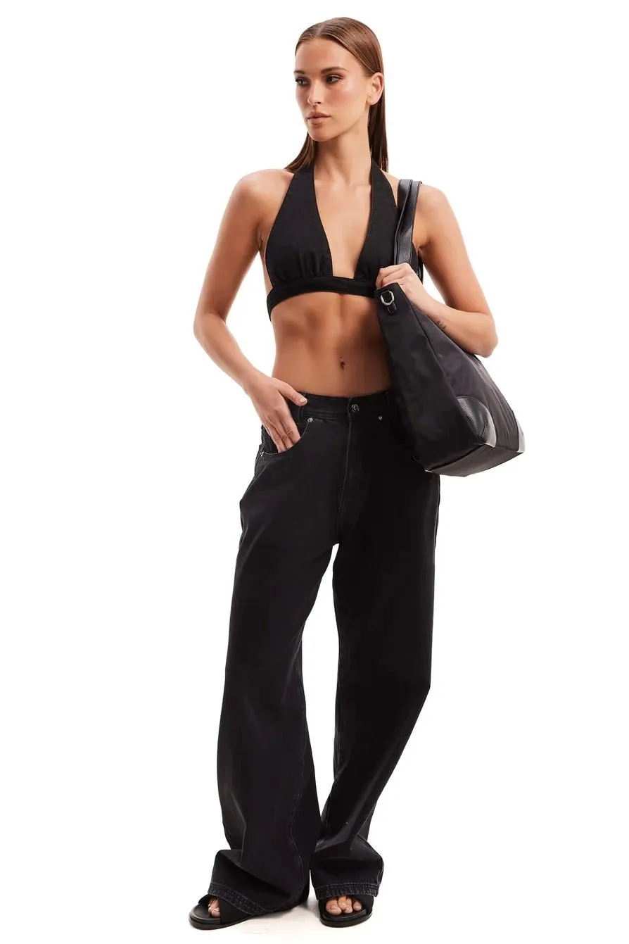 NAKEDVICE THE AFLIE TOTE BAG - BLACK/SILVER