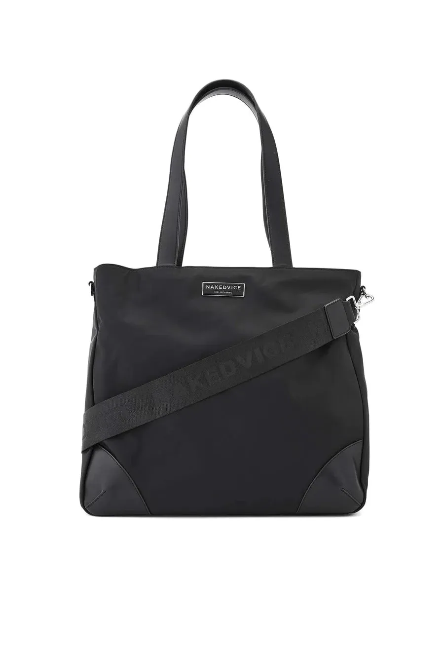 NAKEDVICE THE AFLIE TOTE BAG - BLACK/SILVER