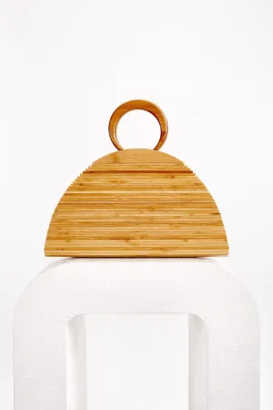 Retro portable bamboo straw woven bag