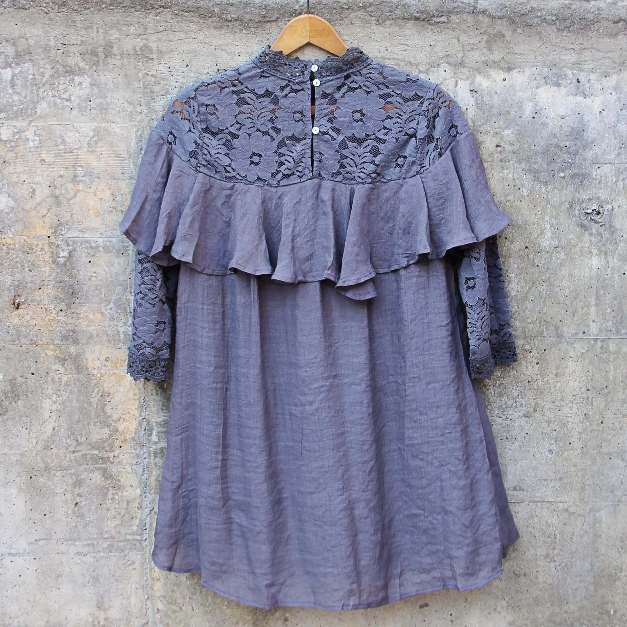 Rosalyn Lace Dress in Gray