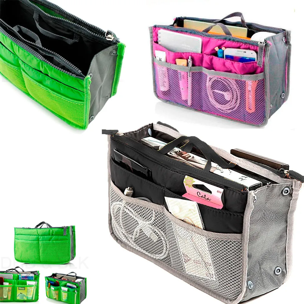 Women Pocket Large Travel Insert Handbag Tote Organizer Tidy Bag Purse Pouch New